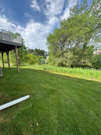 The backyard is private with views of nature.