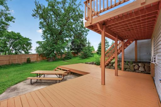Expansive deck and patio