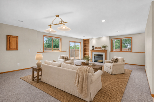 Family Room Staged Virtually