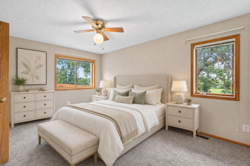 Primary Bedroom Staged Virtually