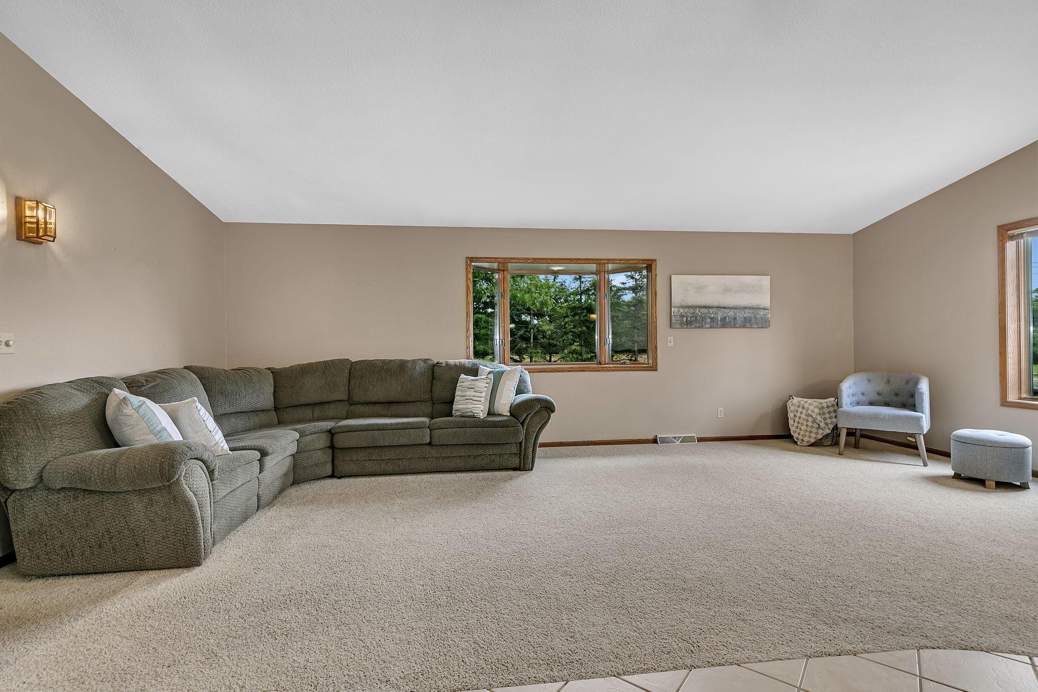 Living Room with Large Bay Window