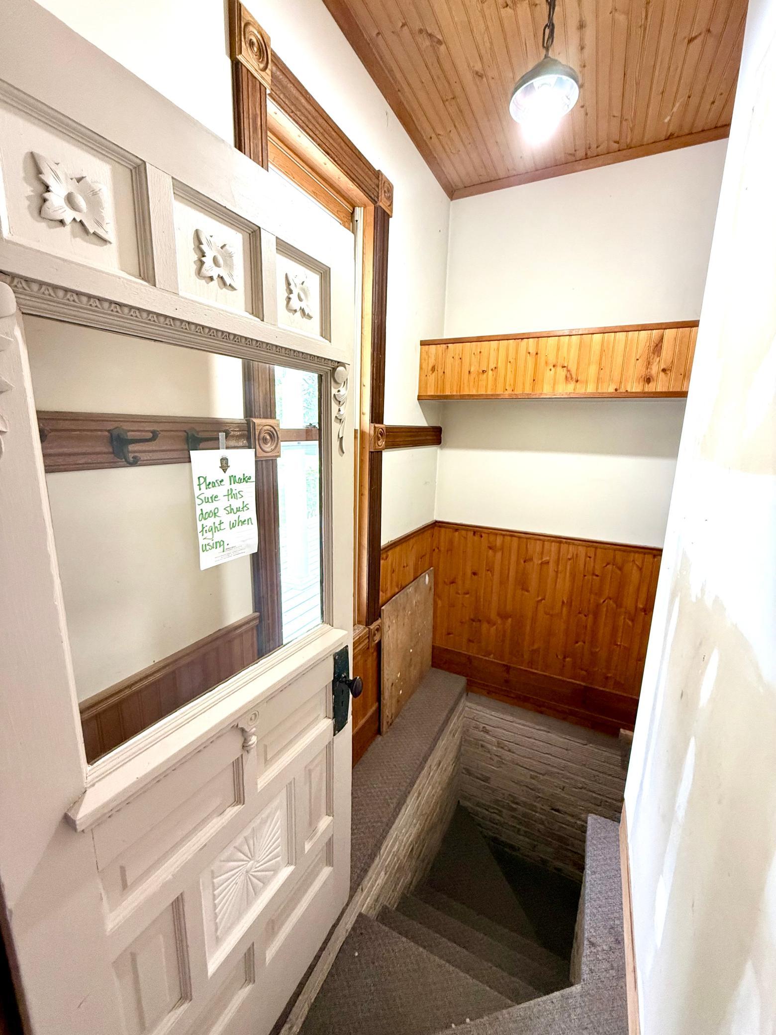 Basement entry from garage