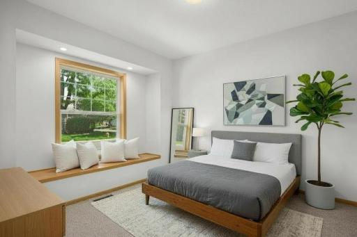 The second bedroom on the main floor would also make a beautiful home office.