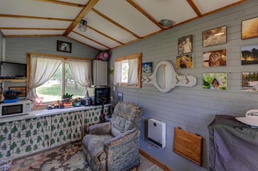 Great bonus shed set up with great lake views!
