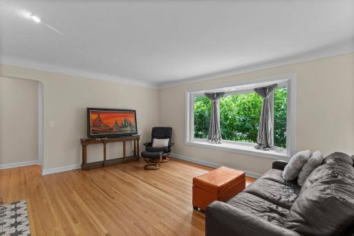 The original bay window was removed and a new Andersen bay window was installed with an extended window seat. All windows in the house are custom Andersen windows installed in 2016 except in the DR.