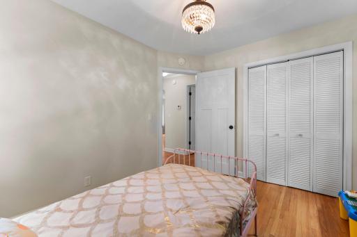 There is a nice sized closet in the second bedroom.