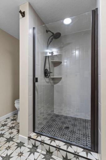 The tile in the shower was updated in 2026.