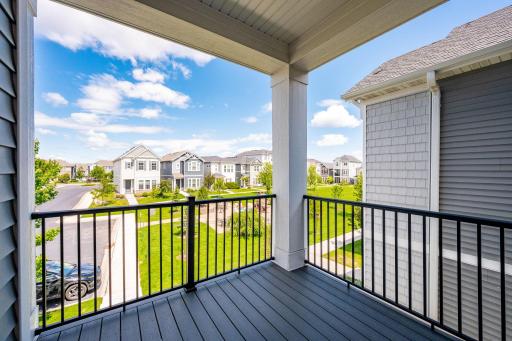 Porch on Front of House Overlooking Community Greenspace