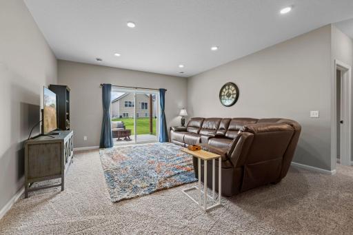 Family Room with walkout lot to 12 x 12 concrete patio.