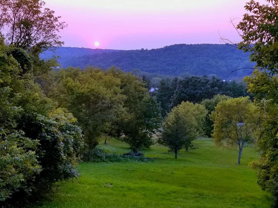 Sunset view from the front porch.