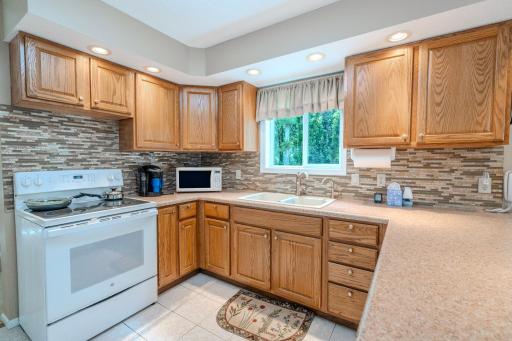 Kitchen with modern backsplash & updates!