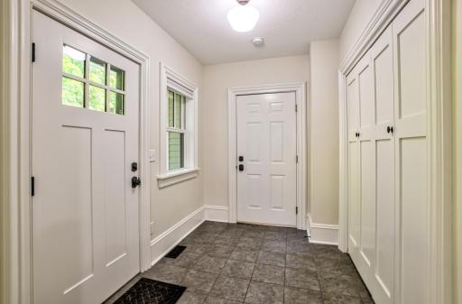 The west home entry and the garage door entry share this spacious foyer with its double closet.