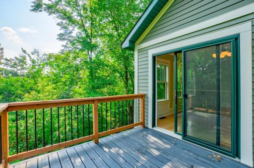 The floor is low-maintenance composite decking.