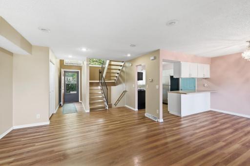 Alternate view of the living and dining rooms.