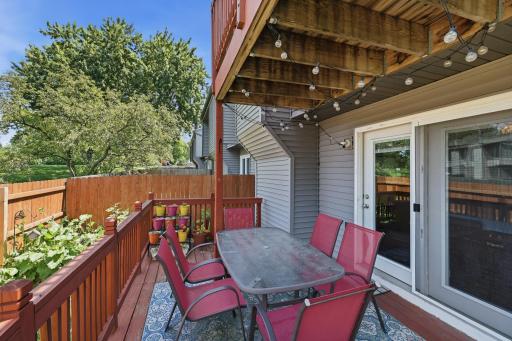 The private yard provides ample green space and fresh air — a perfect retreat for your or your furry friend.