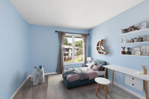Staged third bedroom.
