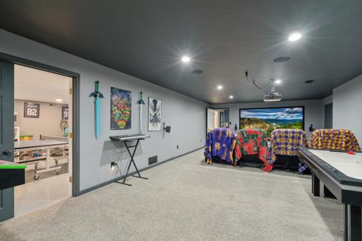 3459 166th Ln NW - Newly Finished Lower Level Family Room with Projector, Built-in Speakers, and Theatre