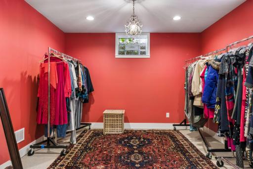 Huge lower level closet, storage, gym, whatever, room
