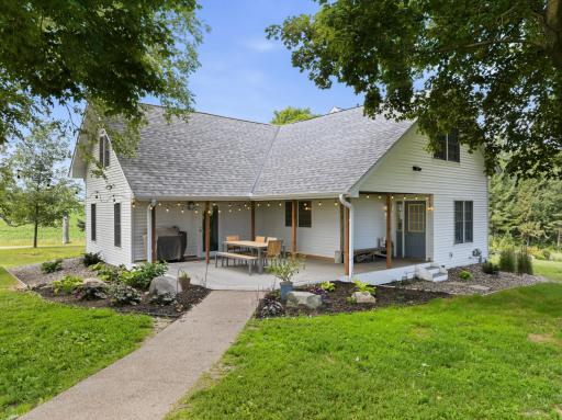 Back deck & entrance(s). Door on right is used as day-to-day entrance to the home.