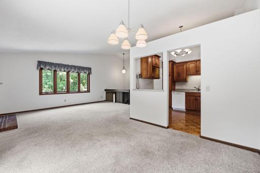 Living room with Pella windows.