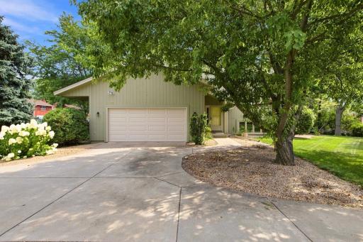 Huge cement driveway.