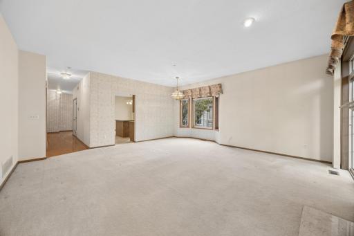 Another view of formal dining combined in the living area.