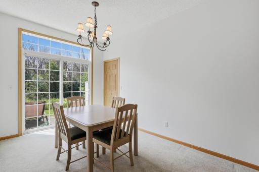 The dining area easily accommodates a table for four or add a table leaf extension ....and invite eight more!