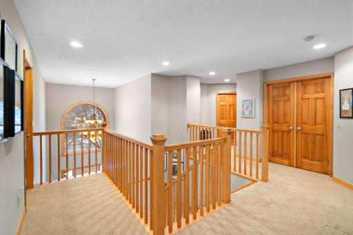 Beautiful stairway leads to the second floor