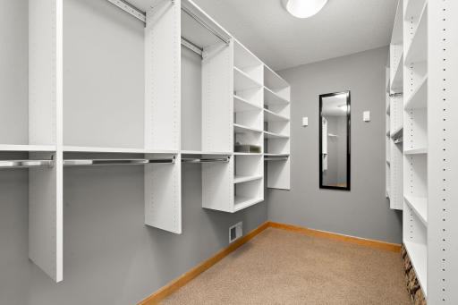 New closet organizer in Primary suite