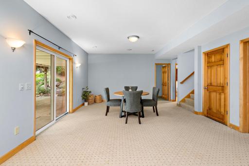 Lower level is light and bright