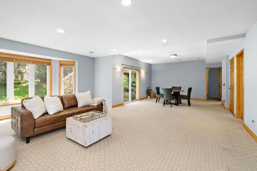 Open and spacious! Walks out to private backyard