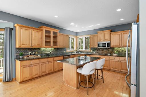 Custom cabinet - roll out shelving - beautiful design with crown moulding