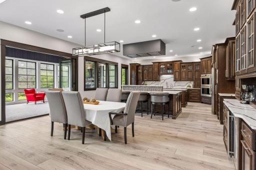 From the dining room you can access the 3-season porch which has an accordion door that opens to 9 ft. 
