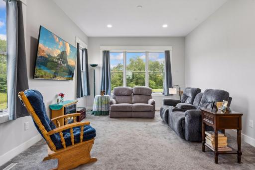 MIL Living room. Every door in this space is 36” wide for wheelchair access if needed