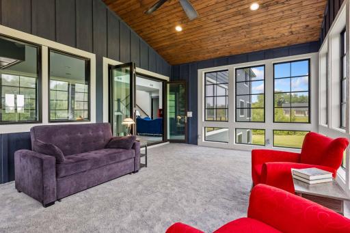 The ceiling is insulated and there are Sunspace vinyl sliding windows!