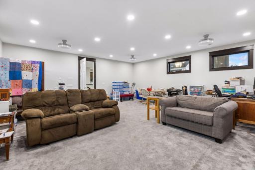 This space is meant to be flexible with 4 quadrants for lighting and fans.