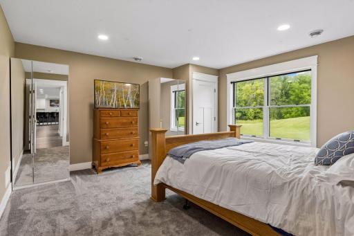 Lower level guest room.