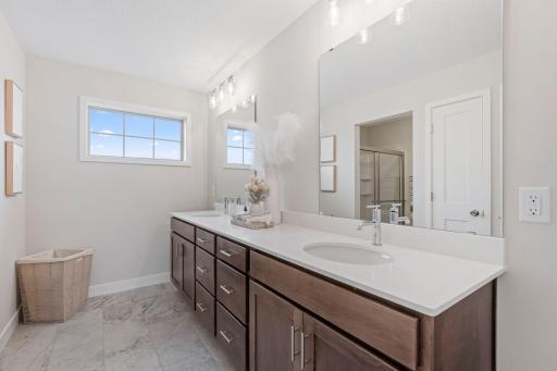 Owner's bathroom with double vanity