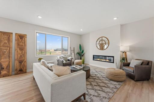 Family room with large windows