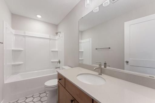 Upper level shared bath