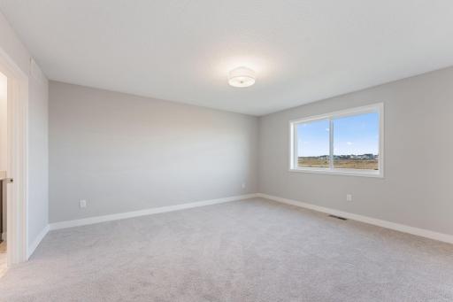 Owner's suite with large windows for natural light