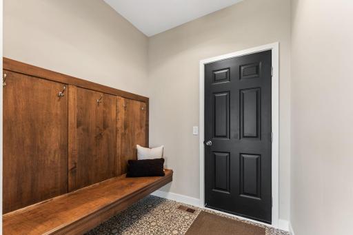 Mudroom with custom built-in bench