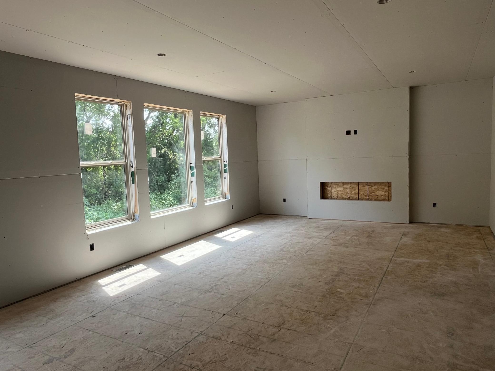 Home is at sheetrock stage