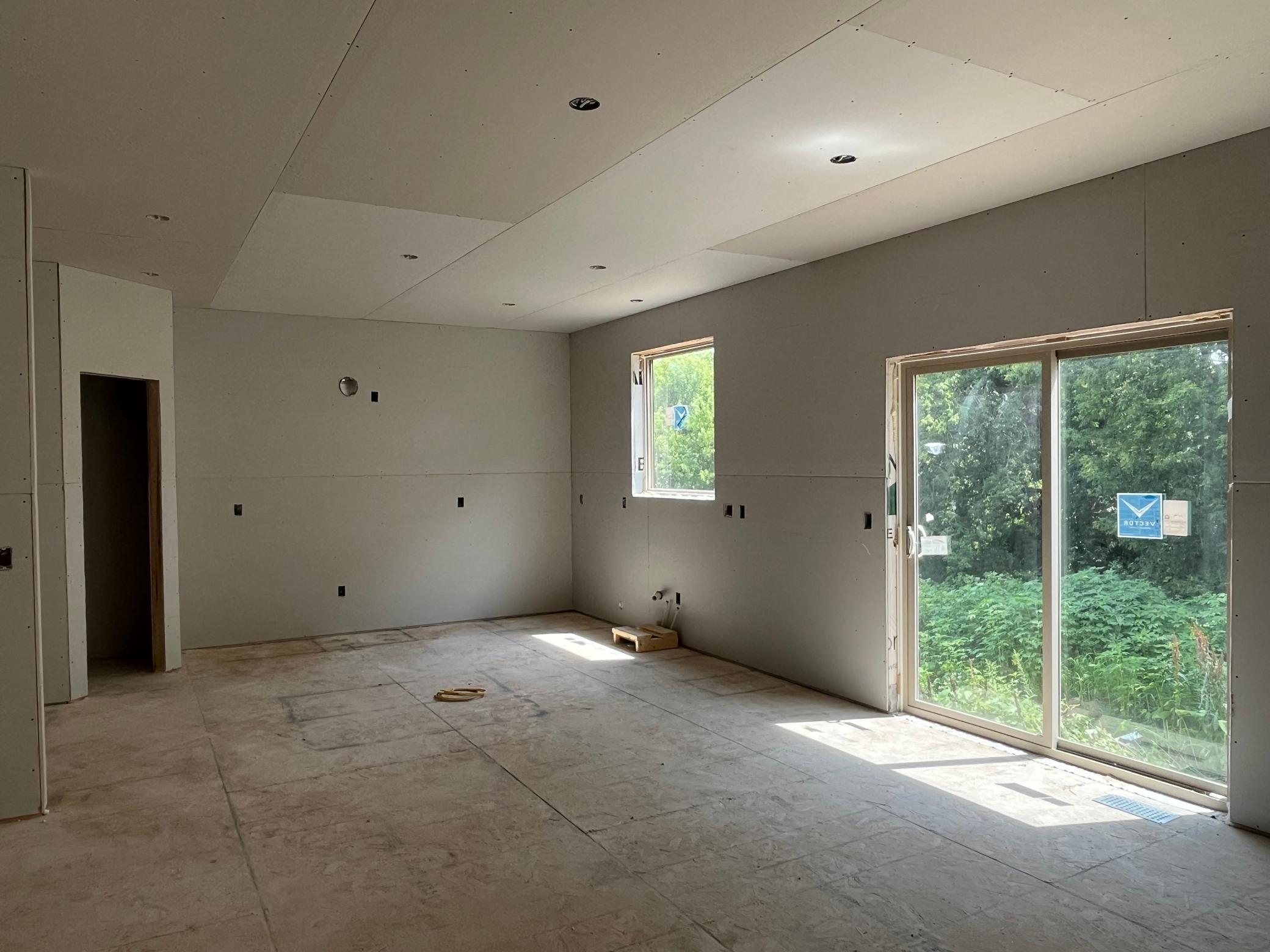 Home is at sheetrock stage