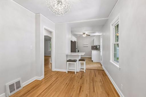 The circular floor plan creates a spacious feel and is ideal for entertaining