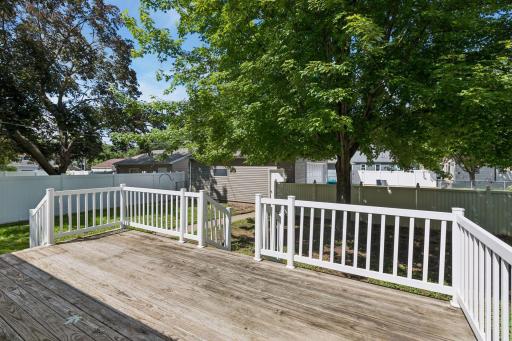 The 18x12 deck faces west and has a retractable awning for added shade