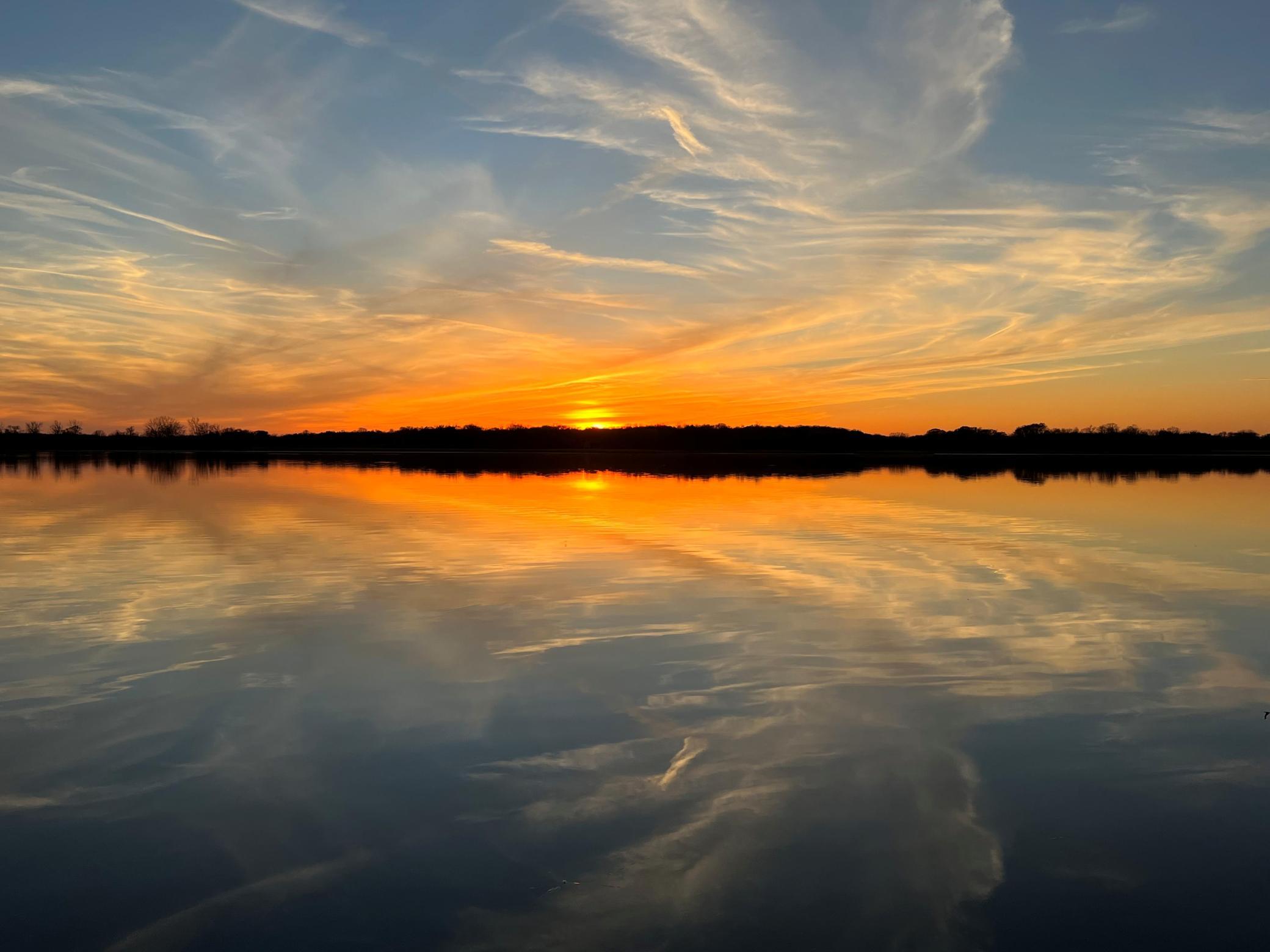 Enjoy gorgeous sunsets over picturesque Lake John.
