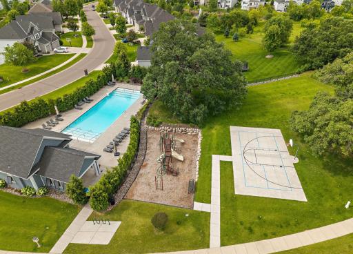 Community Clubhouse, Pool, Playground, Pickleball/Basketball Court