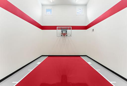 Personal Indoor Basketball Court with 3-pt