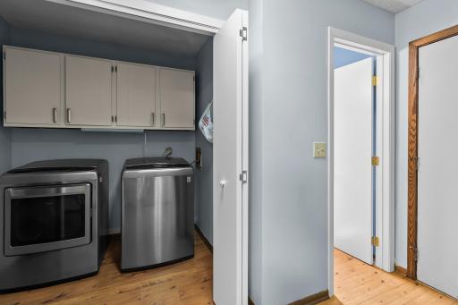 Main level laundry offers truly easy living.